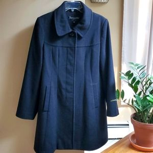 Vintage Forecaster of Boston Black Wool Coat Size 12P